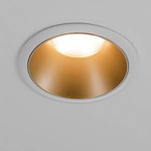 Inbouwlamp Cole II aluminium/polycarbonaat - Wit/goudkleurig - Aantal lichtbronnen: 1