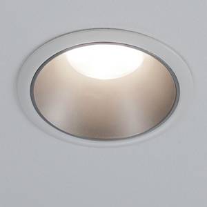 Spot encastrable Cole II Aluminium / Polycarbonate - Blanc / Argenté - Nb d'ampoules : 1