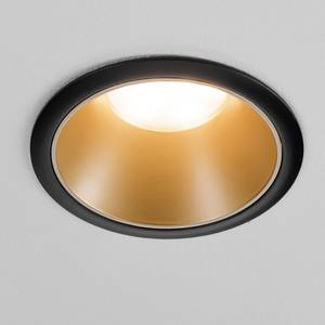 Inbouwlamp Cole II aluminium/polycarbonaat - Zwart/goudkleurig - Aantal lichtbronnen: 1