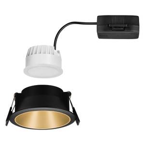 Inbouwlamp Cole II aluminium/polycarbonaat - Zwart/goudkleurig - Aantal lichtbronnen: 1