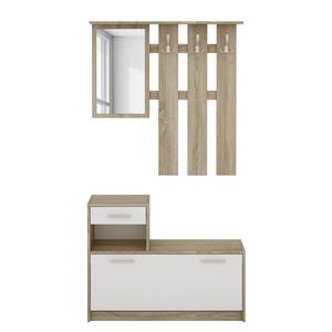 Vestiaire compact Brancepeth Imitation chêne de Sonoma / Blanc