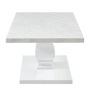 Table basse Cascapedia I Imitation marbre / Blanc brillant