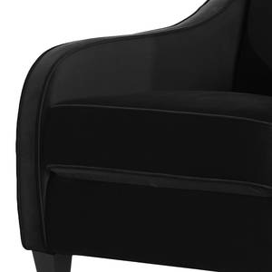 Fauteuil Wingen I fluweel - Velours Ravi: Zwart