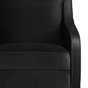 Fauteuil Wingen I Velours - Velours Ravi: Noir