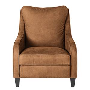 Fauteuil Wingen I fluweel - Microvezel Bice: Nougat