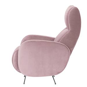 Fauteuil Vains Velours Ravi: Mauve - Sans repose-pieds