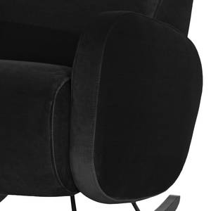 Schommelfauteuil Vains Velours Ravi: Zwart