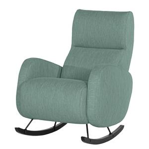 Schommelfauteuil Vains Geweven stof Meara: Mintgrijs