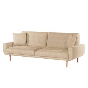 Canapé convertible Vaise Velours - Tissu Meara: Beige