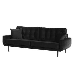 3-Sitzer Sofa Vaise Samt Ravi: Schwarz