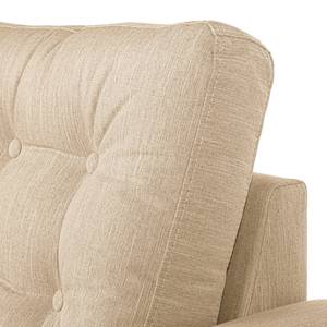 Fauteuil Vaise fluweel - Geweven stof Meara: Beige