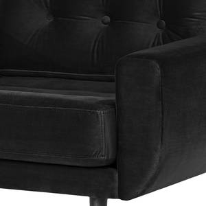 Fauteuil Vaise Velours - Velours Ravi: Noir