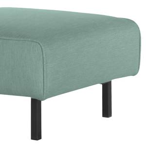 Pouf repose-pieds Tapio I Velours - Tissu Meara: Gris menthe