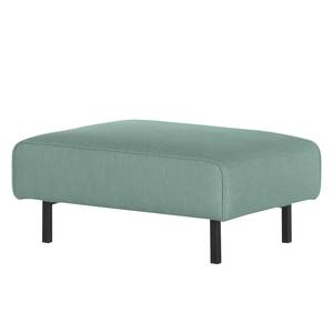 Pouf repose-pieds Tapio I Velours - Tissu Meara: Gris menthe