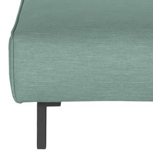 Pouf repose-pieds Tapio I Velours - Tissu Meara: Gris menthe