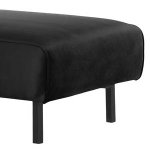 Pouf repose-pieds Tapio I Velours - Velours Ravi: Noir