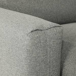 Ecksofa Wissant mit Schlaffunktion Antiklederlook - Webstoff Voer: Grau - Longchair davorstehend links