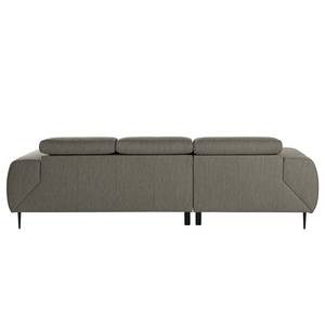 Ecksofa Toolo Webstoff - Grau - Longchair davorstehend links