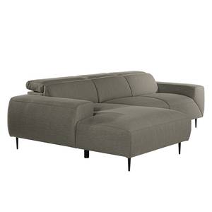 Ecksofa Toolo Webstoff - Grau - Longchair davorstehend links