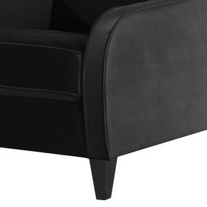 Fauteuil Wingen I Velours - Velours Ravi: Noir