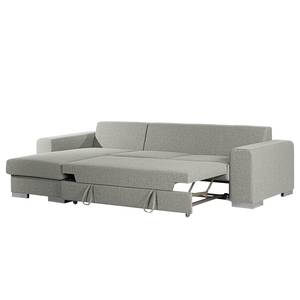 Ecksofa Vassy Webstoff Voer: Grau - Longchair davorstehend links - Tablett