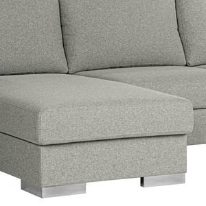 Ecksofa Vassy Webstoff Voer: Grau - Longchair davorstehend links - Tablett