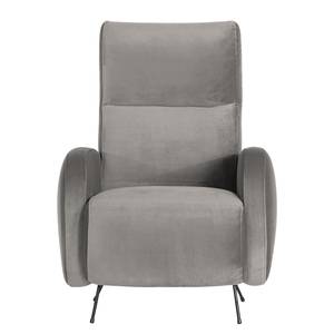 Fauteuil Vains Velours Ravi: Taupe - Met hocker