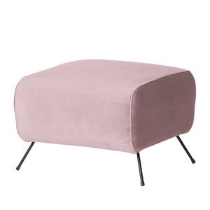 Sessel Vains Samt Ravi: Mauve - Mit Hocker