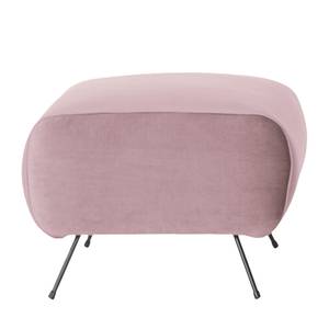 Sessel Vains Samt Ravi: Mauve - Mit Hocker