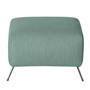 Fauteuil Vains Geweven stof Meara: Mintgrijs - Met hocker