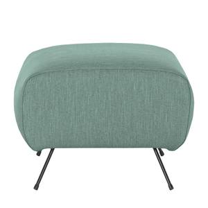 Fauteuil Vains Geweven stof Meara: Mintgrijs - Met hocker