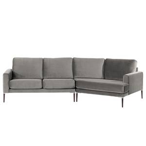 Ecksofa Sauvo Samt Ravi: Taupe - Longchair davorstehend rechts