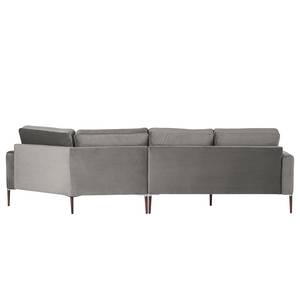 Ecksofa Sauvo Samt Ravi: Taupe - Longchair davorstehend rechts