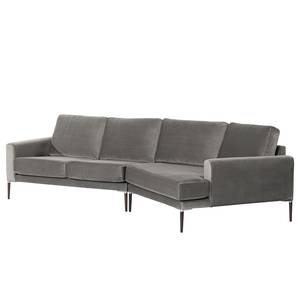 Ecksofa Sauvo Samt Ravi: Taupe - Longchair davorstehend rechts