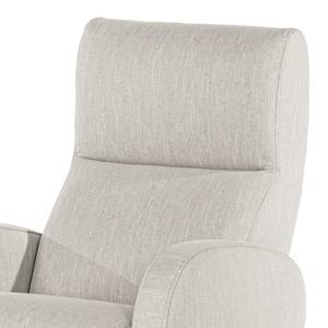 Fauteuil Vains Geweven stof Meara: Lichtgrijs - Met hocker