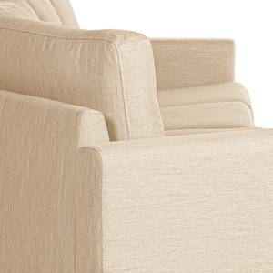 Hoekbank Sauvo Geweven stof - Geweven stof Meara: Beige - Longchair vooraanzicht links