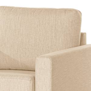 Ecksofa Sauvo Webstoff Meara: Beige - Longchair davorstehend links