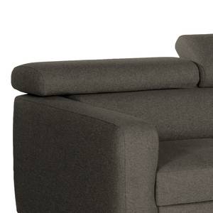 Hoekbank Nonza met chaise longue geweven stof - Geweven stof Voer: Antracietkleurig - Longchair vooraanzicht rechts