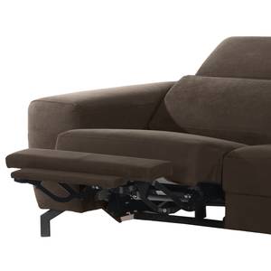 Sofa Opia (3-Sitzer) Microfaser - Dunkelbraun - Relaxfunktion