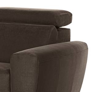 Sofa Opia (3-Sitzer) Microfaser - Dunkelbraun - Relaxfunktion