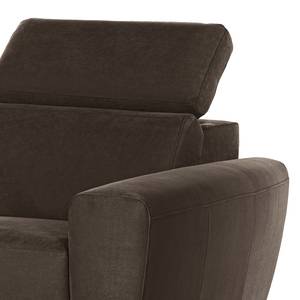 Sofa Opia (2-Sitzer) Microfaser - Dunkelbraun - Relaxfunktion