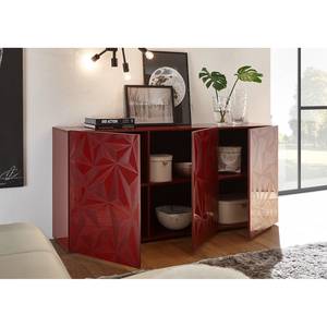 Sideboard Prisma I Hochglanz Rubinrot - Breite: 181 cm