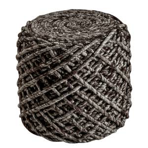 Pouf Royal Laine mélangée - Gris marron