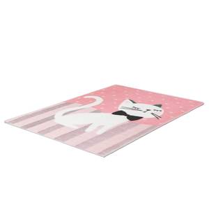 Tapis enfant My Kitten Fibres synthétiques - Abricot / Blanc - 120 x 170 cm