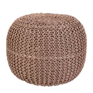 Pouf Myos Fibres synthétiques - Marron clair