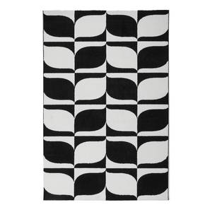 Laagpolig vloerkleed My Black White IV kunstvezels - zwart/wit - 160 x 230 cm