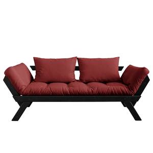 Schlafsofa Bebop Baumwolle - Bordeaux - Schwarz