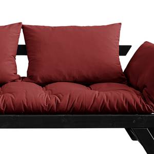 Schlafsofa Bebop Baumwolle - Bordeaux - Schwarz