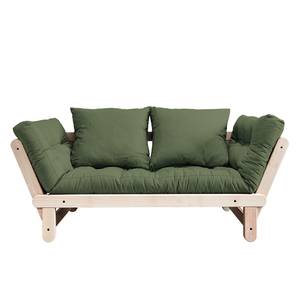 Canapé convertible Beat I Coton - Vert vieilli - Beige