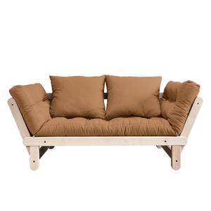 Schlafsofa Beat I Baumwolle - Mittelbraun - Beige